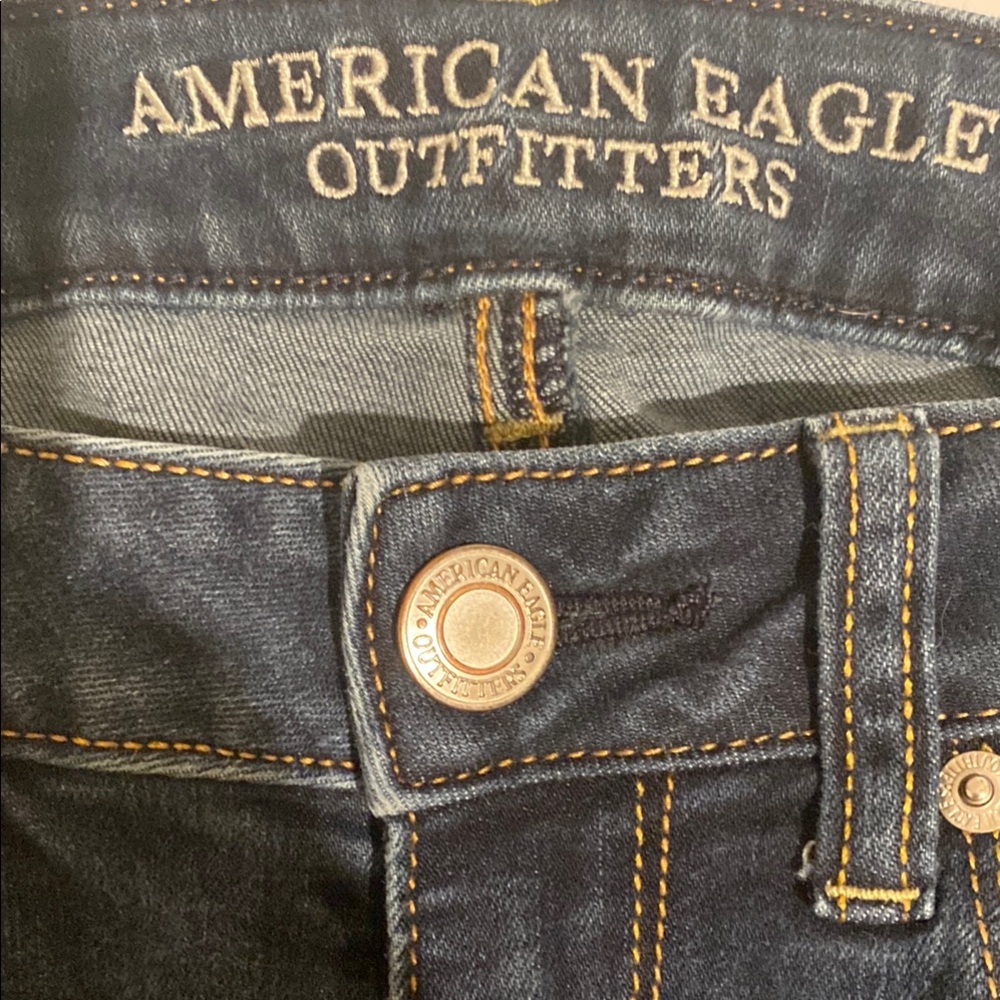 American Eagle Outfitters Blue Skinny Jeans with High-Quality Stitching